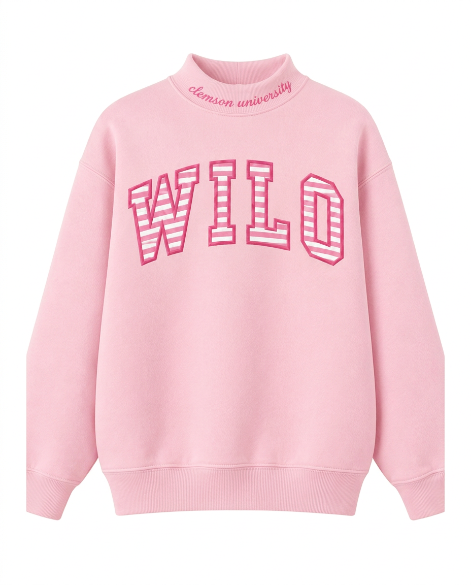 WILO Mock Neck Strawberry