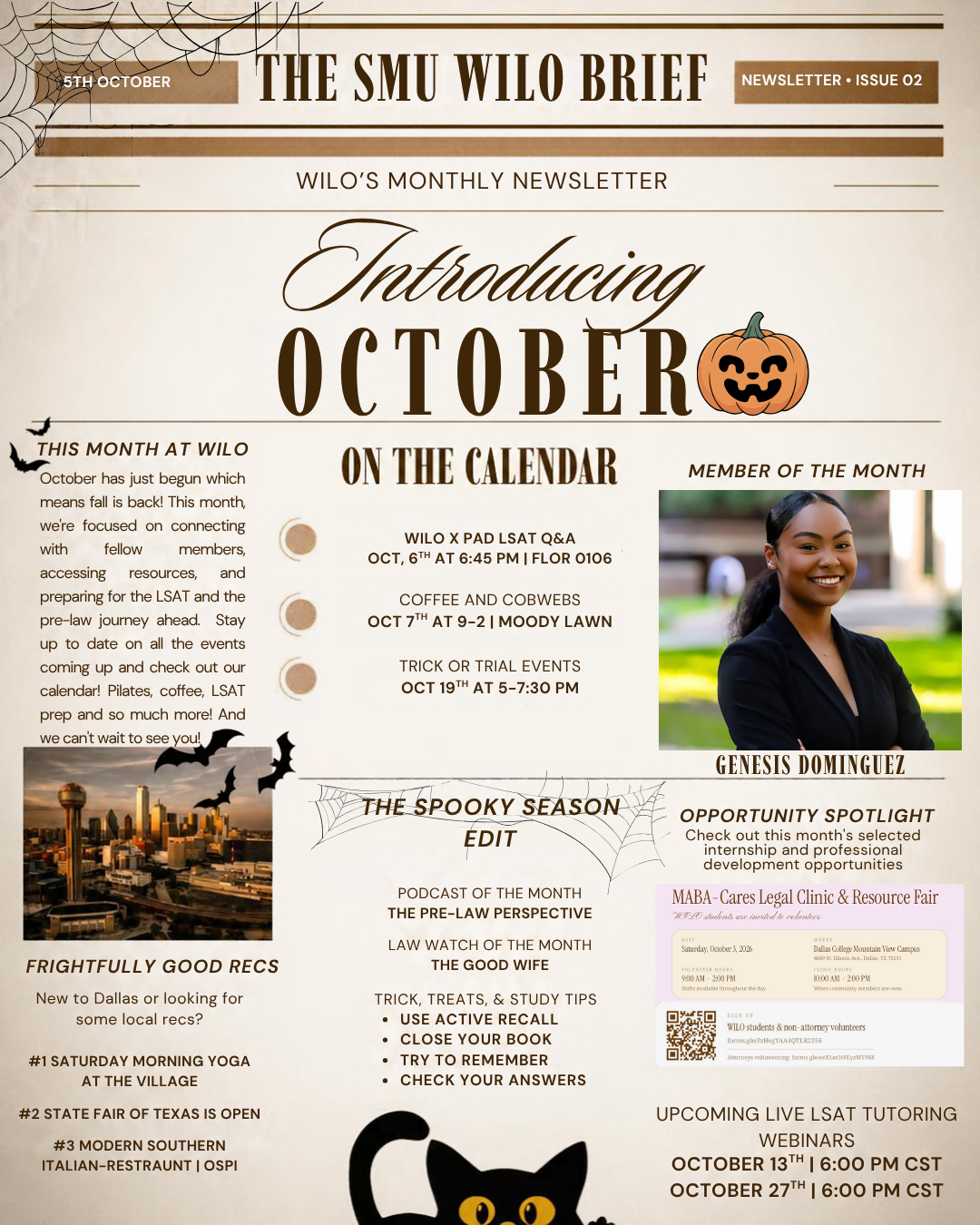 The SMU WILO Brief — October 2026 newsletter for the Southern Methodist University chapter